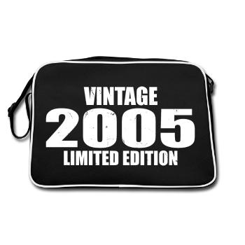 Vintage 2005 Geburtstag 2005 Retro 2005 - Retro Tasche - Schwarz/Weiß - Hinten