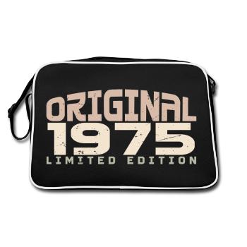Vintage 1975 Limited Edition 1975 Birthday - Retro Bag - black/white - Back