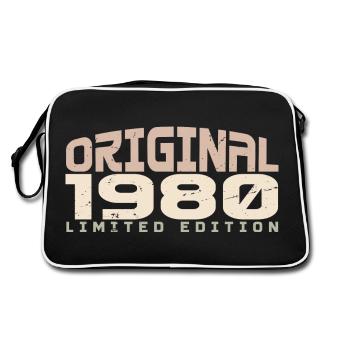 Vintage des années 1980 édition limitée des années 1980 anniversaire - Sac Retro - noir/blanc - Dos