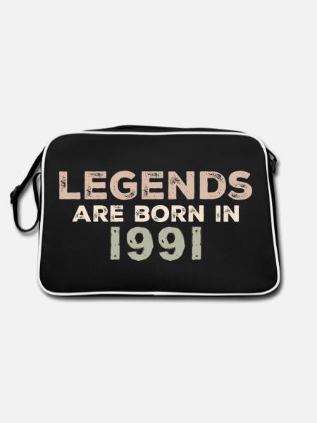 Legends 1991 Vintage Retro Birthday Original - Retro Bag - black/white - Back