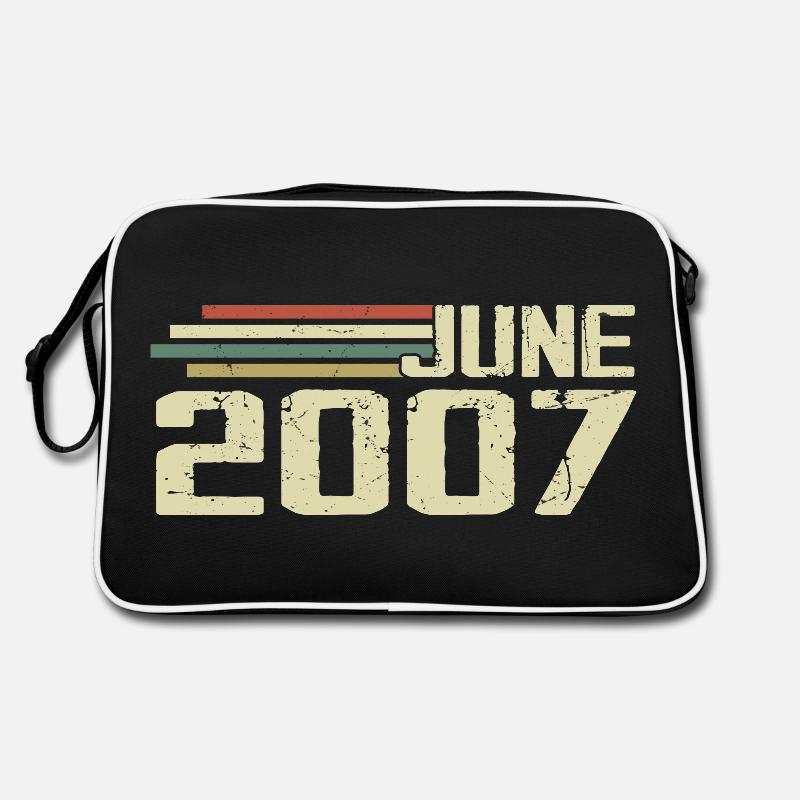 Juni 2007 Jahrestag Juni 2007 Juni 2007 Geburtstag Retro Tasche
