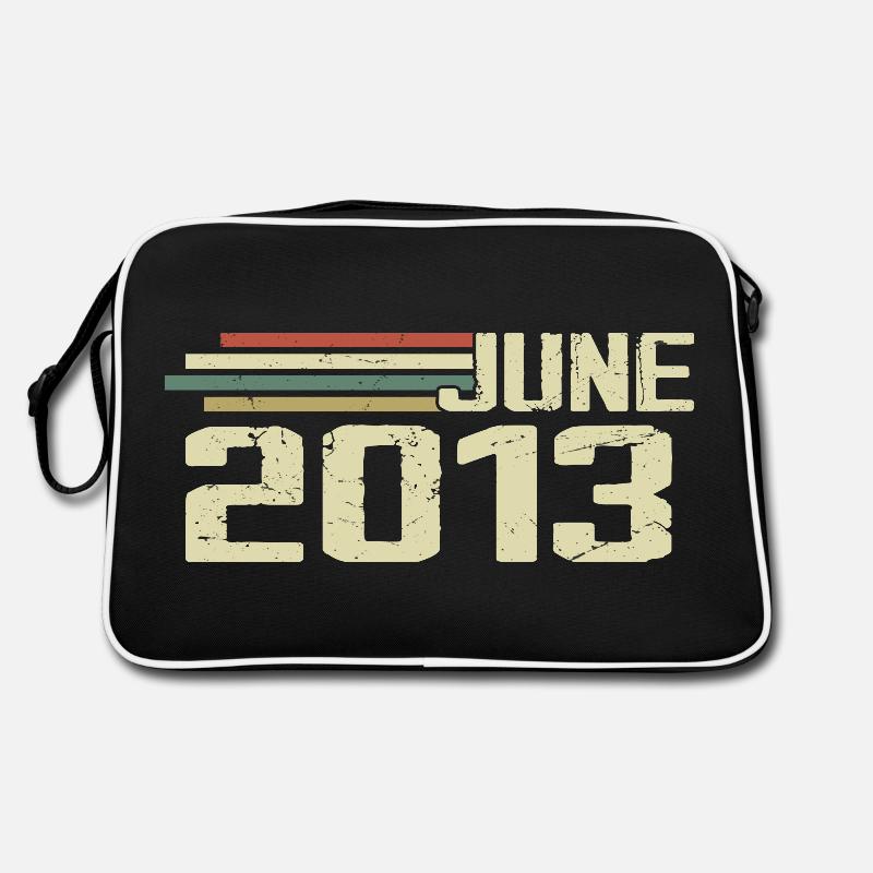 Juni 2013 Jahrestag Juni 2013 Juni 2013 Geburtstag Retro Tasche