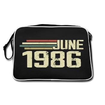 Juin 1986 Anniversaire Juin 1986 Juin 1986 Anniversaire - Sac Retro - noir/blanc - Dos