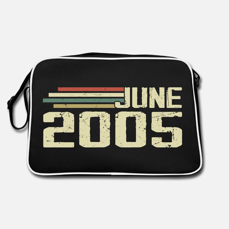 Juni 2005 Jahrestag Juni 2005 Juni 2005 Geburtstag Retro Tasche