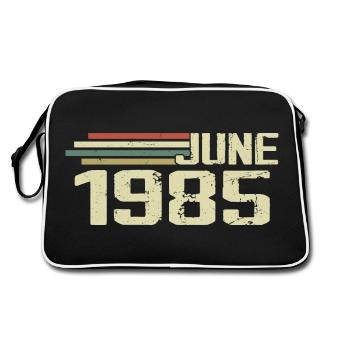 Juin 1985 Anniversaire Juin 1985 Juin 1985 Anniversaire - Sac Retro - noir/blanc - Dos