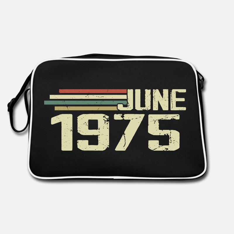 Juni 1975 Jahrestag Juni 1975 Juni 1975 Geburtstag Retro Tasche