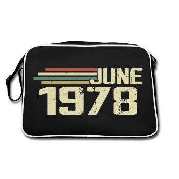 Juin 1978 Anniversaire Juin 1978 Juin 1978 Anniversaire - Sac Retro - noir/blanc - Dos