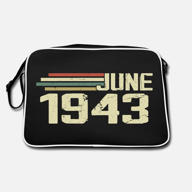 Juni 1943 Jahrestag Juni 1943 Juni 1943 Geburtstag Retro Tasche