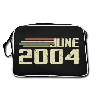 June 2004 Anniversary June 2004 June 2004 Birthday - Retro Bag - black/white - Back