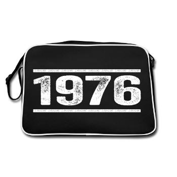1976 Rétro 1976 Anniversaire 1976 Millésime 1976 - Sac Retro - noir/blanc - Dos