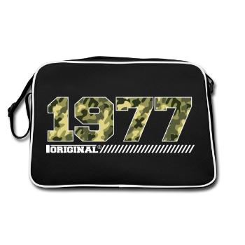 1977 Cadeau Anniversaire Vintage 1977 Armée - Sac Retro - noir/blanc - Dos