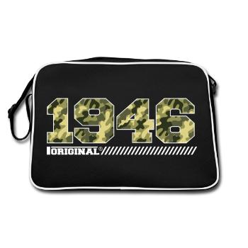 1946 Cadeau Anniversaire Vintage 1946 Armée - Sac Retro - noir/blanc - Dos