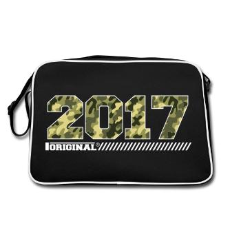 Cadeau Anniversaire 2017 Millésime 2017 Armée - Sac Retro - noir/blanc - Dos