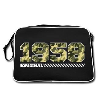 1958 Cadeau Anniversaire Vintage 1958 Armée - Sac Retro - noir/blanc - Dos