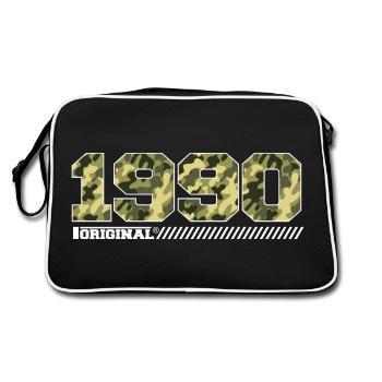 1990 Anniversary Gift Vintage 1990 Army - Retro Bag - black/white - Back