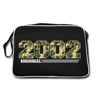 2002 Cadeau Anniversaire Vintage 2002 Armée - Sac Retro - noir/blanc - Dos