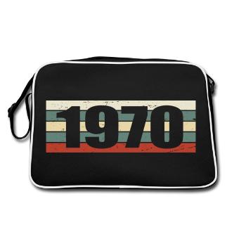 1970 Jahrgang 1970 Geschenk 1970 Geburtstag 1970 - Retro Tasche - Schwarz/Weiß - Hinten
