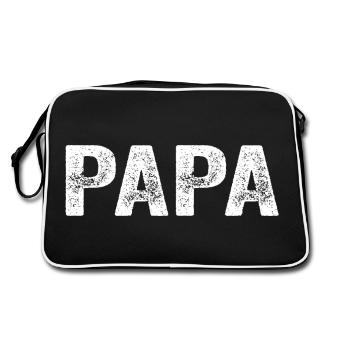 Papa Papa Papa Cadeau - Sac Retro - noir/blanc - Dos