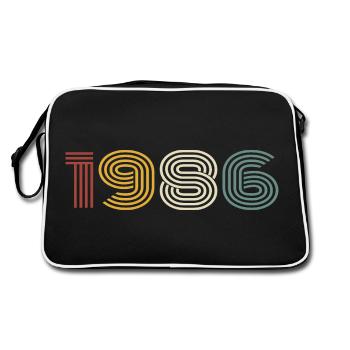 1986 Rétro Style 1986 Anniversaire 1986 Vintage - Sac Retro - noir/blanc - Dos