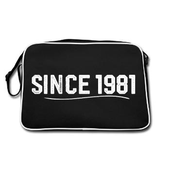 Legendär seit 1981 geburtstagsgeschenk 1981 - Retro Tasche - Schwarz/Weiß - Hinten