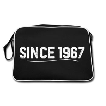 Legendär seit 1967 geburtstagsgeschenk 1967 - Retro Tasche - Schwarz/Weiß - Hinten