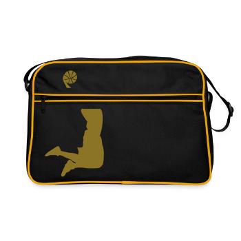 super dunk - Sac Retro - noir/or - Devant