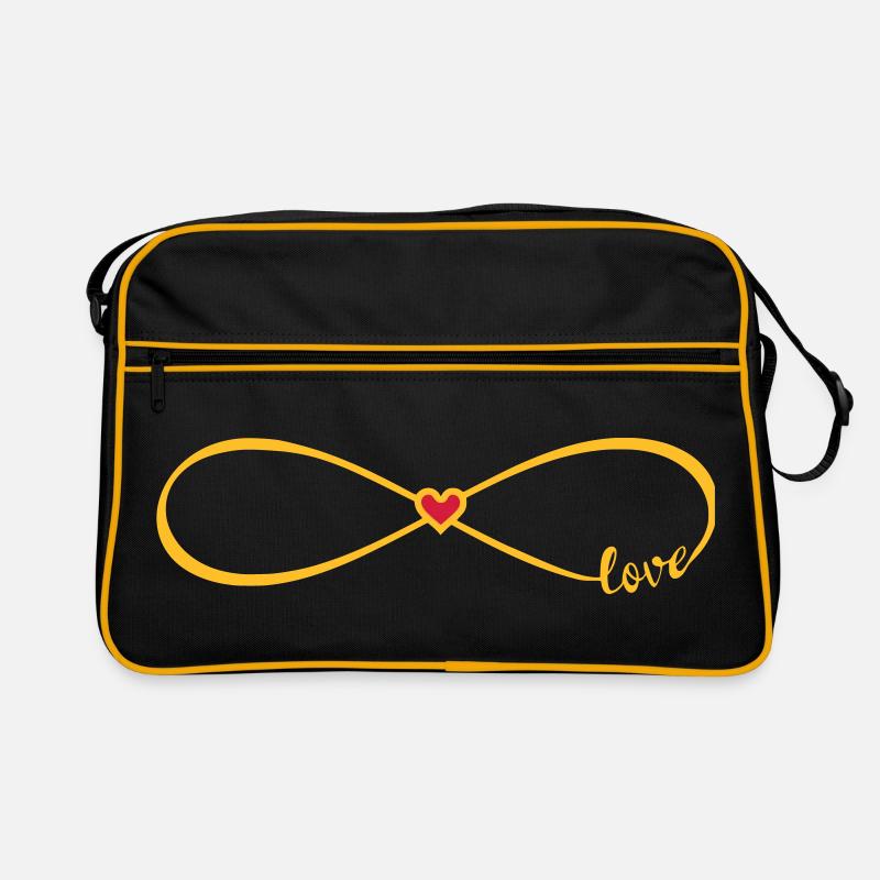 Infinity Love Écriture Infini 8 coeur rouge Sac Retro
