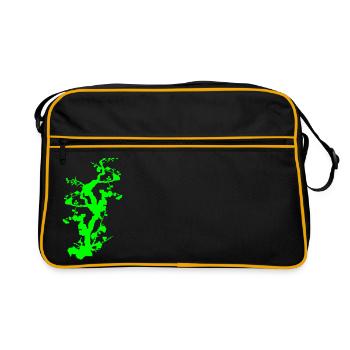 Sakura Shadow 影の桜 ( silhouette cerisier fleuri ) - Sac Retro - noir/or - Devant