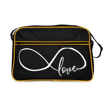 Crooked Infinity Symbol Infinity Love Love - Retro Bag - black/gold - Front
