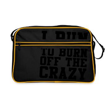 ICH RENNE MIR DIE VERRÜCKTHEIT AUS DEM LEIB - Retro Tasche - Schwarz/Gold - Vorne