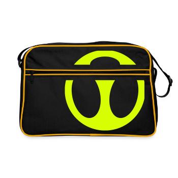 Peach Symbol - Retro Bag - black/gold - Front