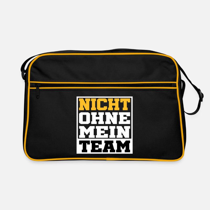 nicht ohne mein team | Farben änderbar Retro Tasche