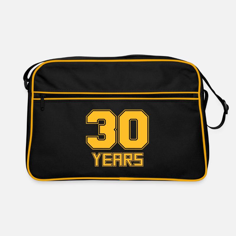 30 Jahre - Retro Tasche - Schwarz/Gold