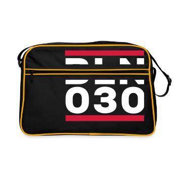 Berlin 030 - Retro Tasche - Schwarz/Gold - Vorne