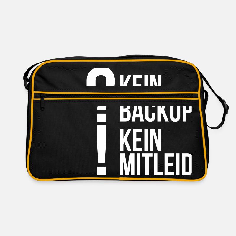 kein backup Mitleid Computer Spruch statement IT - Retro Tasche - Schwarz/Gold