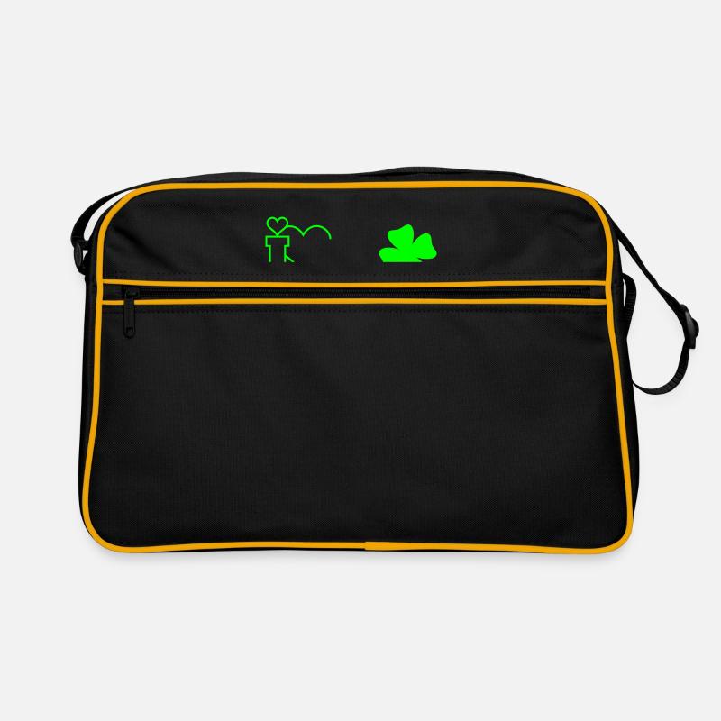 Lucky clover / four leaved clover (1c) Retro Bag