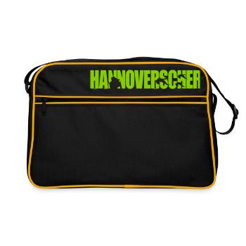HANNOVERSCHER SCHWEIßHUND Jagdhund - Retro Tasche - Schwarz/Gold - Vorne