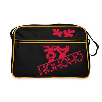 Laid Rennes de Noël Noël Hohoho Elche/Elx - Sac Retro - noir/or - Devant