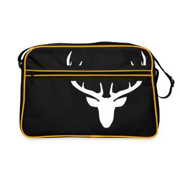 Geweih - Retro Tasche - Schwarz/Gold - Vorne