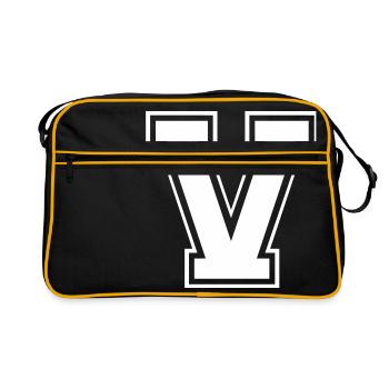 v - Retro Bag - black/gold - Front