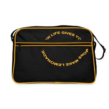 when life gives you lemons make lemonade - Sac Retro - noir/or - Devant