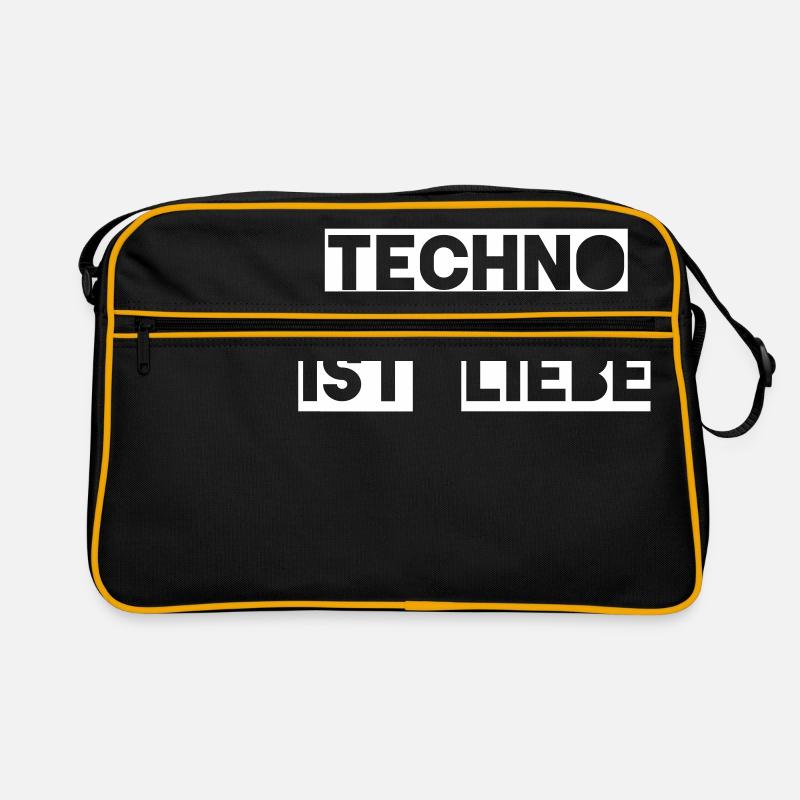 Techno ist Liebe Retro Tasche