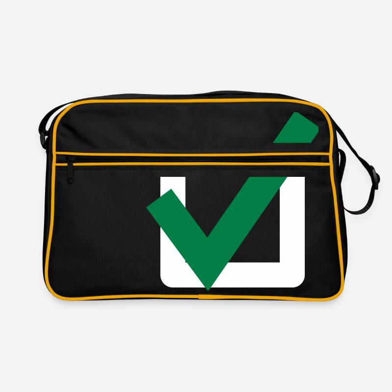 Haken Häkchen Symbol Icon Retro Tasche
