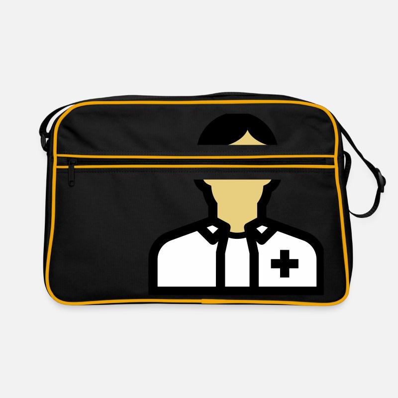 Pflegepersonal, Krankenpfleger, Pfleger, Arzt, Retro Tasche