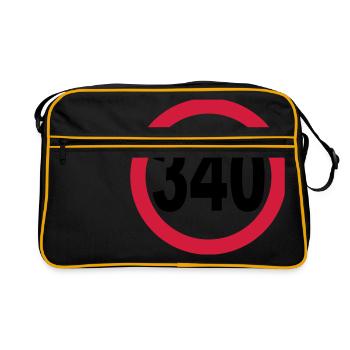 limitation de vitesse 340 _v1 - Sac Retro - noir/or - Devant