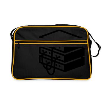 Old fashioned Server - Retro Bag - black/gold - Front