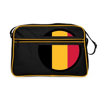 Marqué par la Belgique - Sac Retro - noir/or - Devant