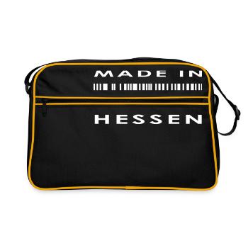 Made in Hessen - Retro Tasche - Schwarz/Gold - Vorne