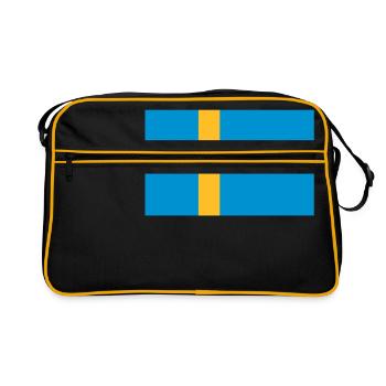National flag of Sweden - Retro Bag - black/gold - Front