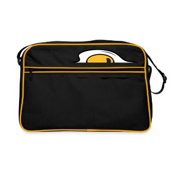 A fried egg - Retro Bag - black/gold - Front